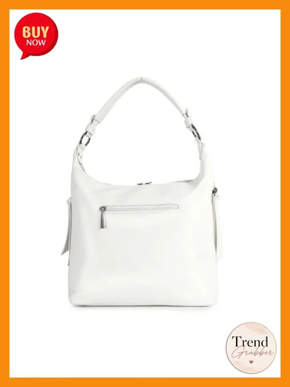 Rhinestone Hobo Handbag with Detachable Crossbody Strap, Faux Leather Purse